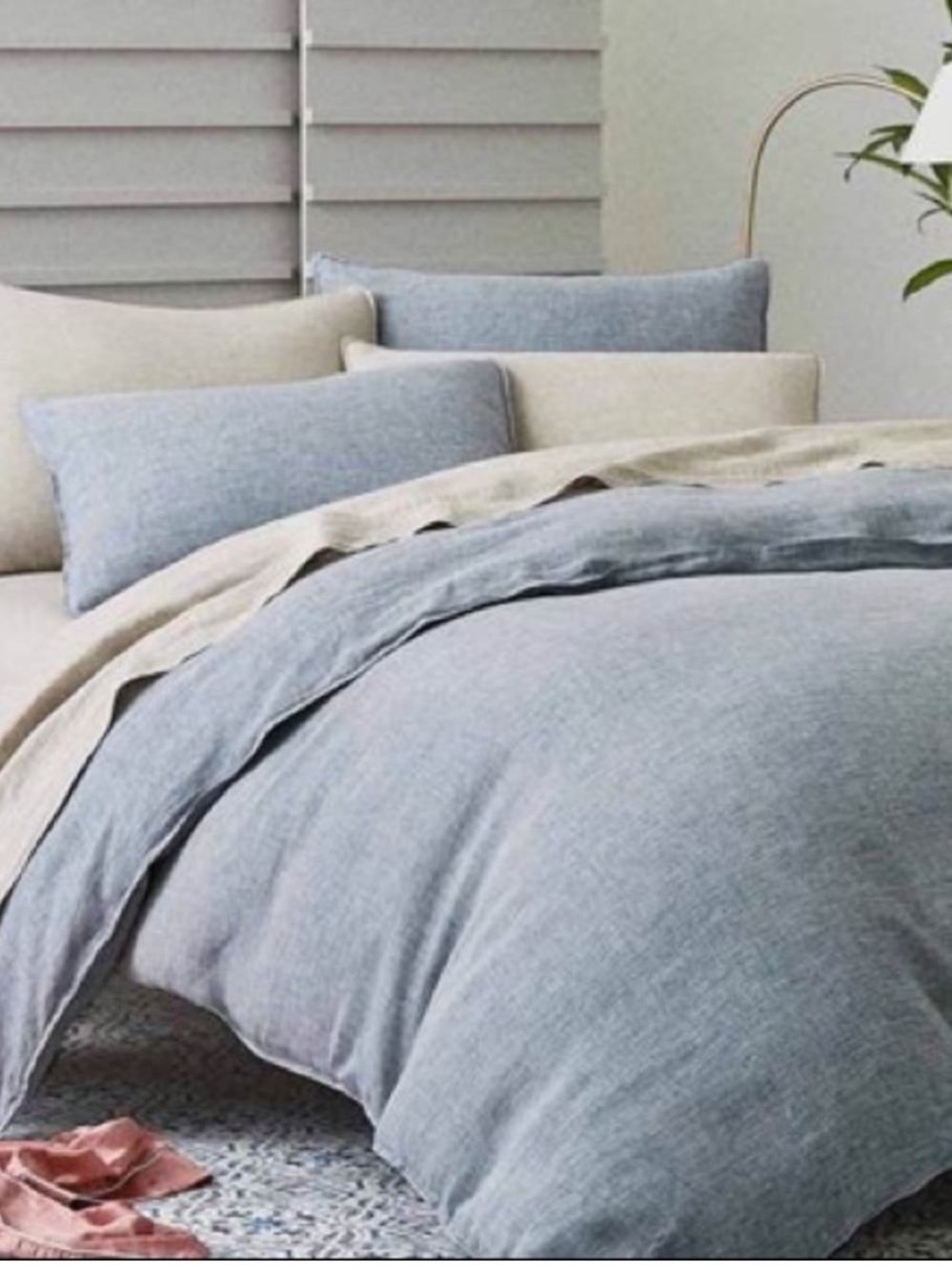 Brooklinen Linen Sheet Set & Duvet Bundle in Navy Chambray